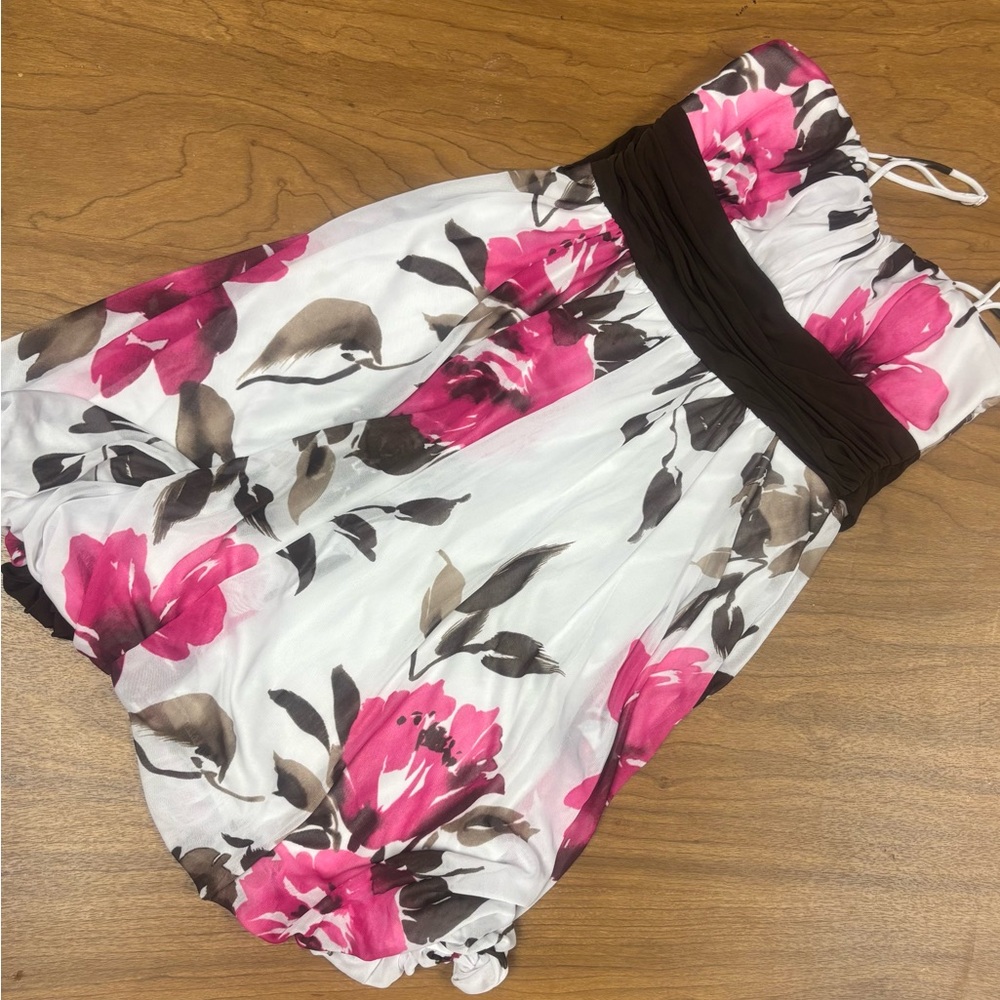 Speechless Vibrant Pink and Rich Brown Dress